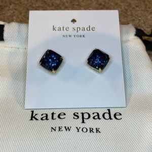 Kate Spade Blue Glitter Studs